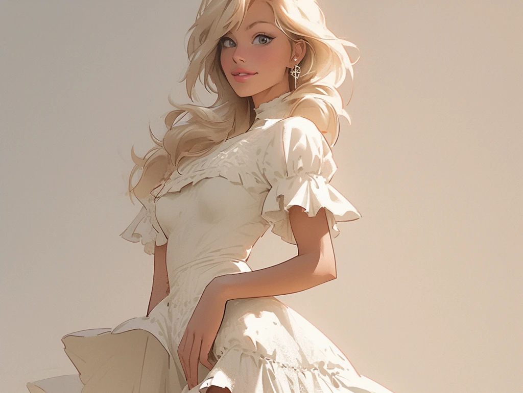 portrait, photorealistic, full shot, glamour full-body shot, blonde hair, supermodel body, playboy bunny, charming beatiful young women, scandalous and flirty, lace dress, feminity, alluring, stunning, feminine pose, cinematic, bright lighting, –ar 4:3 –s 1000 –niji –style expressive